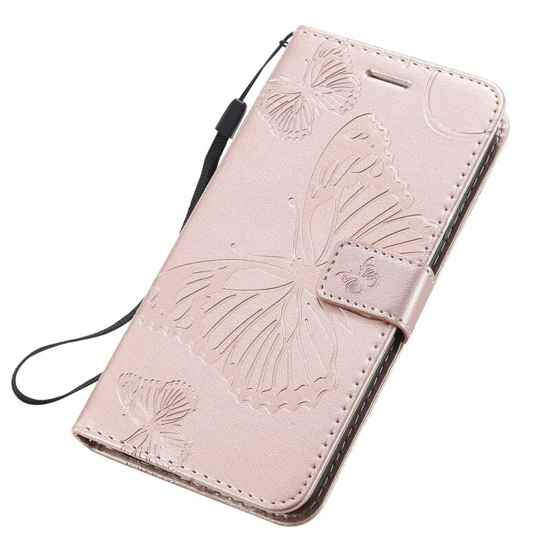 Funda para iPhone 11 con cordón de mariposas gigantes Funda para iPhone 11 con cordón de mariposas gigantes