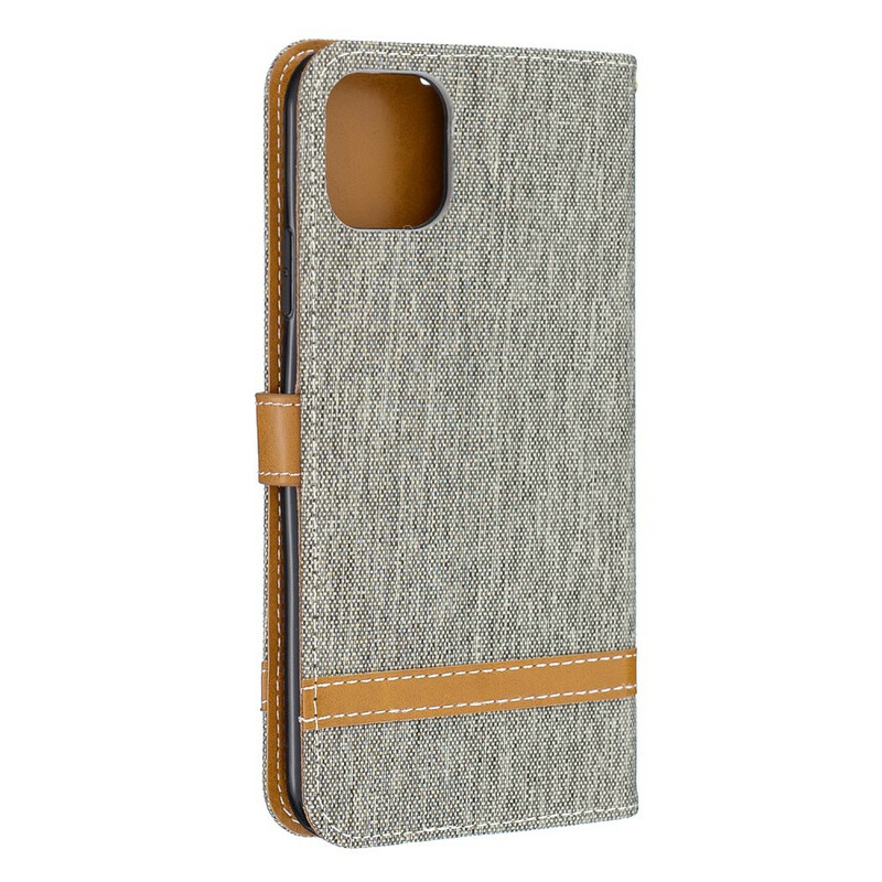 Funda de tela y colgante efecto cuero para el iPhone 11 Pro Max