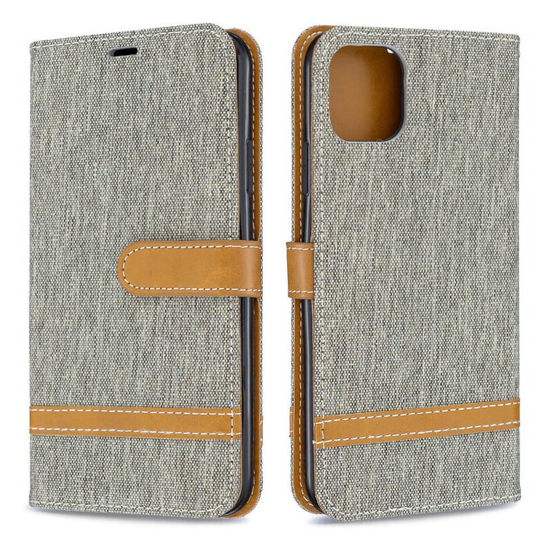 Funda de tela y colgante efecto cuero para el iPhone 11 Pro Max