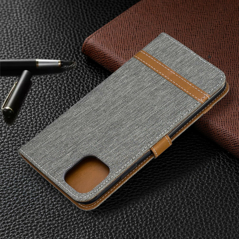 Funda de tela y colgante efecto cuero para el iPhone 11 Pro Max