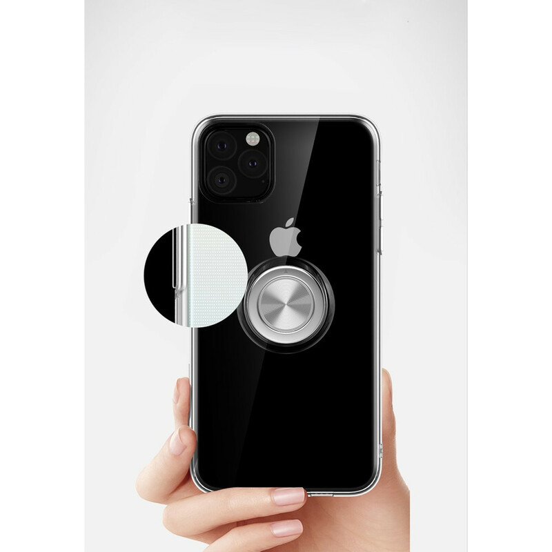 Funda transparente para el iPhone 11 Pro Max con soporte para el anillo