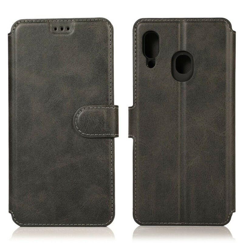 Funda de silicona y polipiel para Samsung Galaxy A30