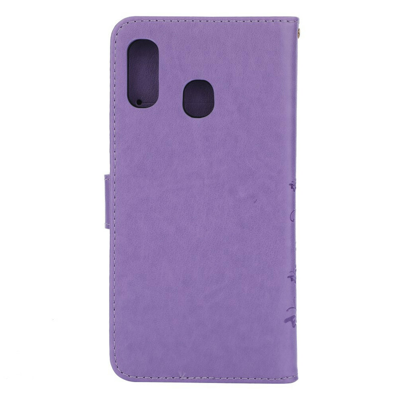 Samsug Galaxy A30 Funda Mariposas y Flores