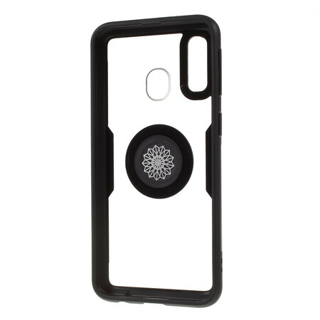 Funda transparente para Samsung Galaxy A30 con soporte para anillos