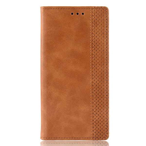 Funda Flip Cover LG G8 ThinQ Efecto Cuero Vintage Elegante