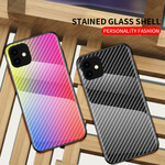 Funda de cristal templado de fibra de carbono para el iPhone 11 Pro Max