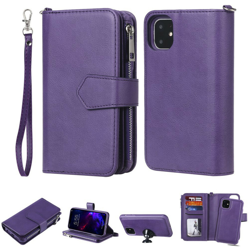 Funda desmontable para iPhone 11 Cartera
