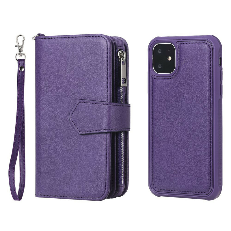 Funda desmontable para iPhone 11 Cartera