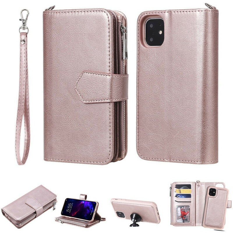 Funda desmontable para iPhone 11 Cartera