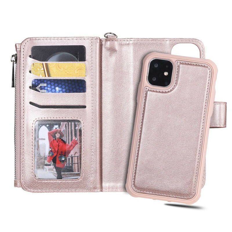 Funda desmontable para iPhone 11 Cartera