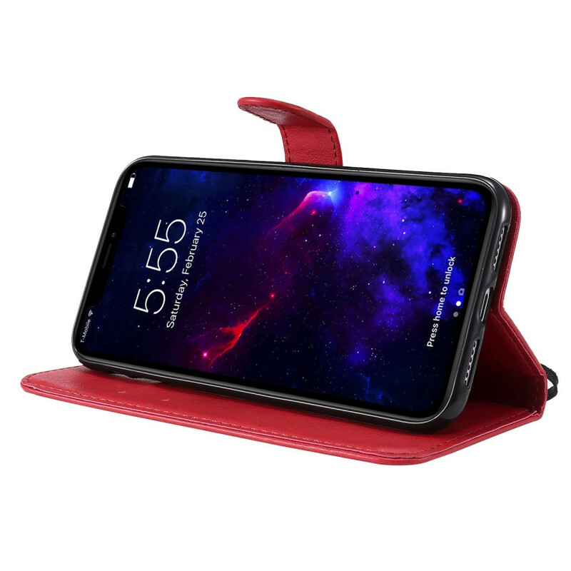 Funda de cuero para el iPhone 11 con colgante
