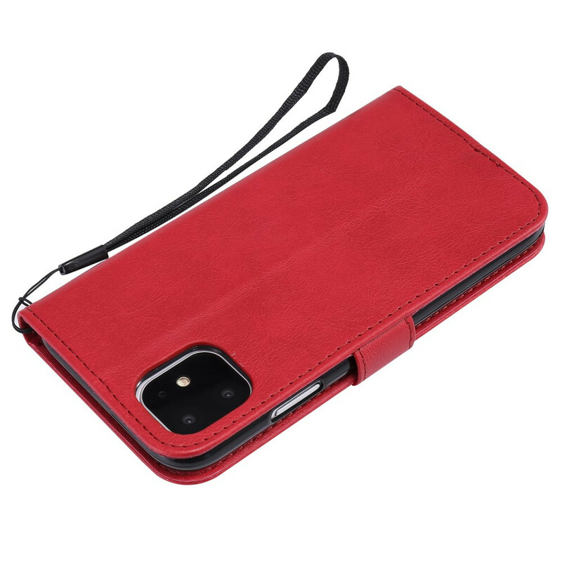 Funda de cuero para el iPhone 11 con colgante