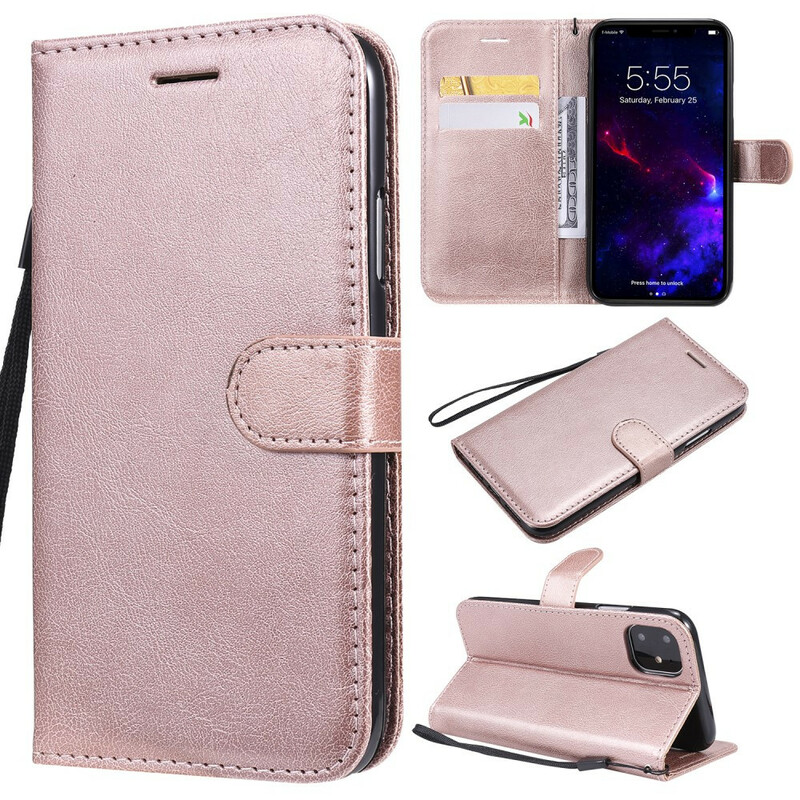 Funda de cuero para el iPhone 11 con colgante