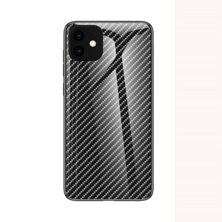 Funda iPhone 11 Pro de cristal templado de fibra de carbono