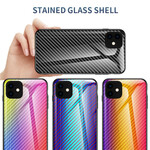 Funda iPhone 11 Pro de cristal templado de fibra de carbono