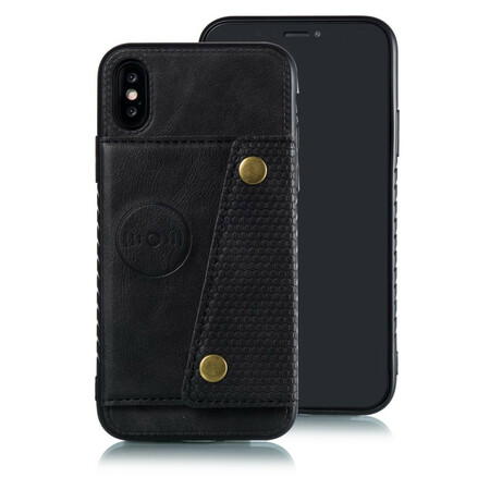 Funda de cartera para el iPhone X con cierre a presión