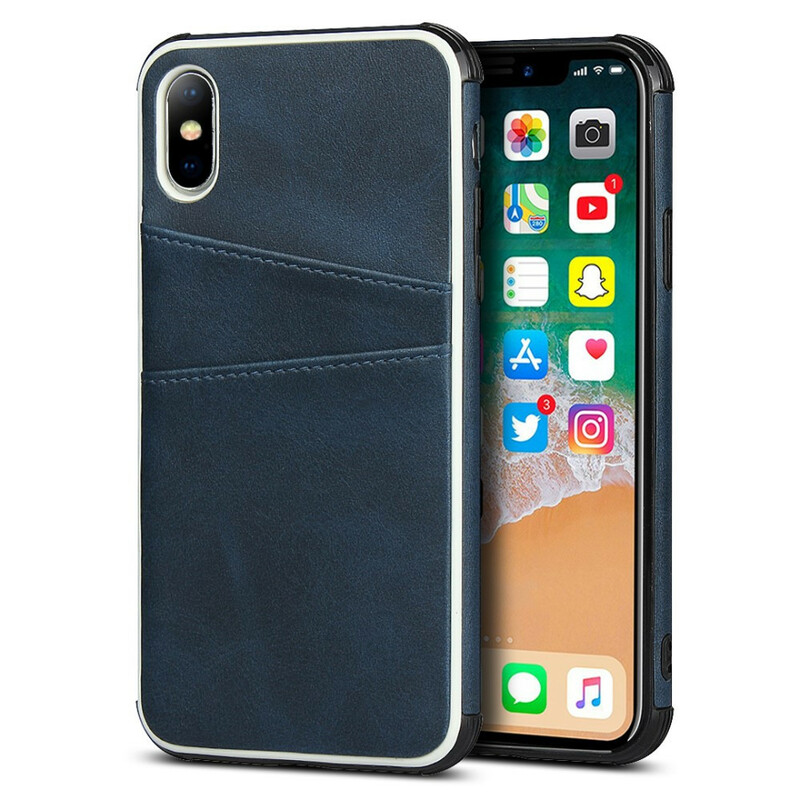 Funda de doble tarjeta monocromática para el iPhone X