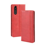 Sony Xperia 5 Vintage Leather Effect Flip Cover