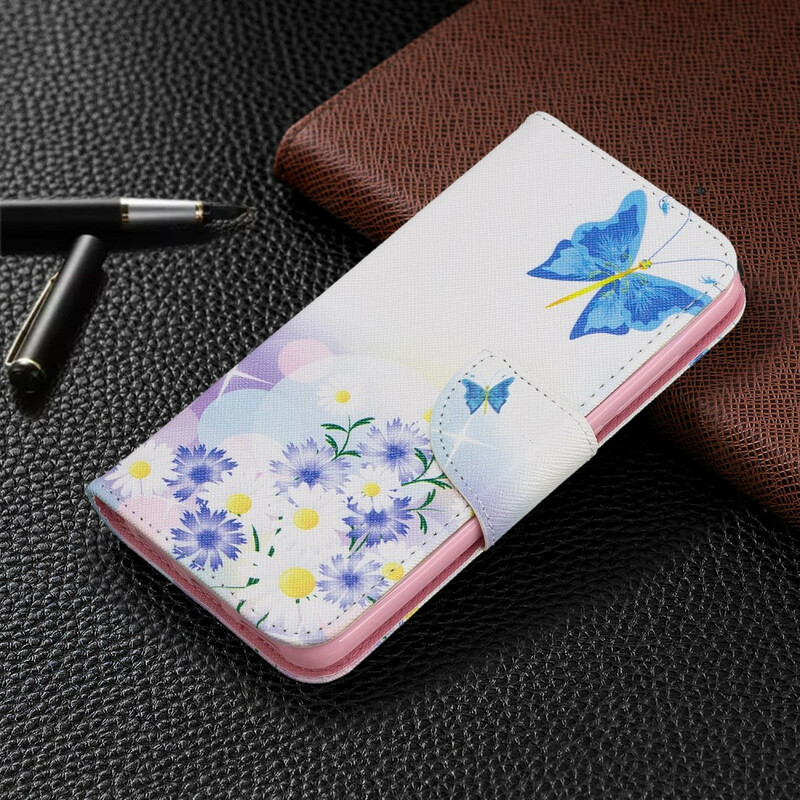 Funda pintada de mariposas y flores para el Xiaomi Redmi 7A