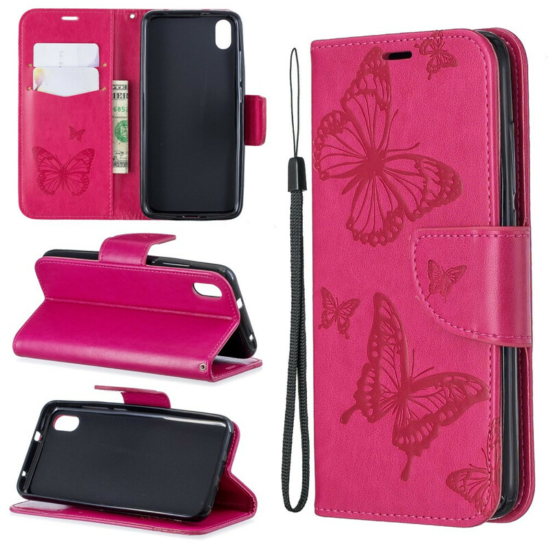 Funda con colgante impresa de mariposa para el Xiaomi Redmi 7A