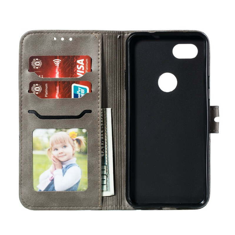 Funda de polipiel para el Google Pixel 3A Gatito