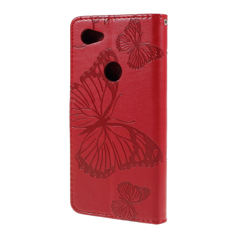 Funda de cordón de mariposas gigantes para el Google Pixel 3A Funda de cordón de mariposas gigantes para el Google Pixel 3A