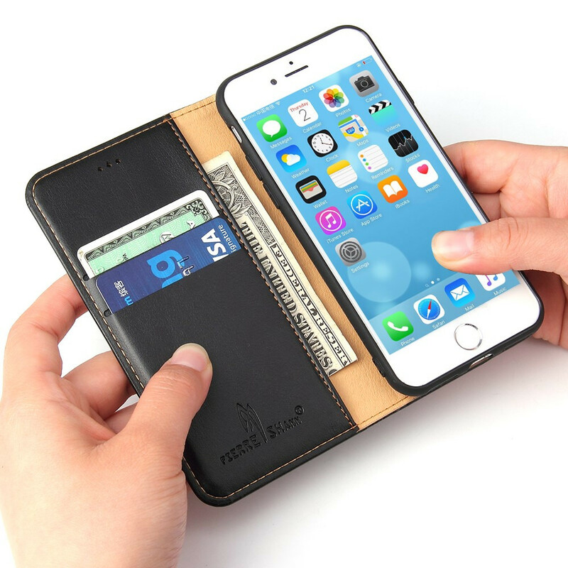 Flip Cover iPhone 8 / 7 Style Leather Stitching