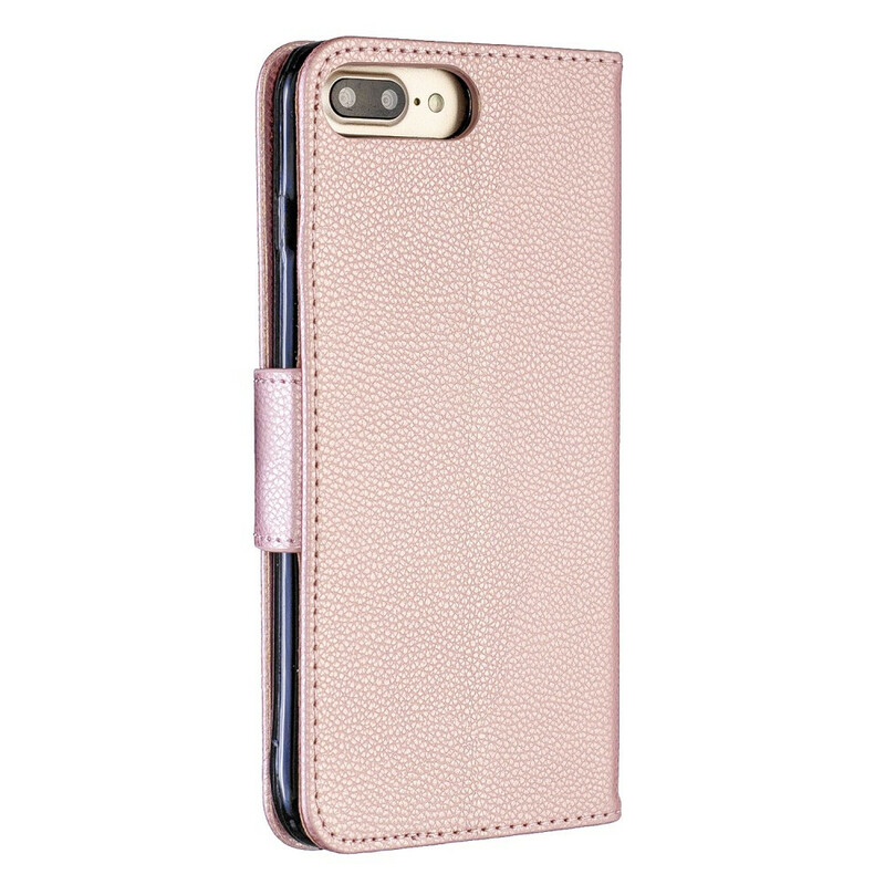 Funda para el iPhone 8 Plus / 7 Plus de cuero de color lichi con colgante