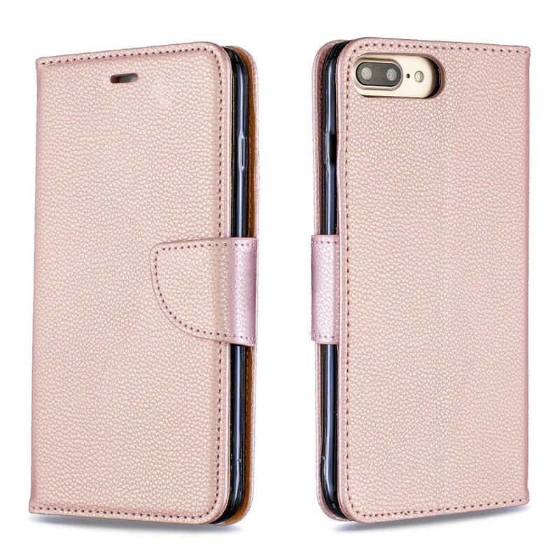 Funda para el iPhone 8 Plus / 7 Plus de cuero de color lichi con colgante