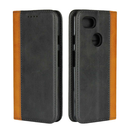Funda abatible Google Pixel 3 XL Efecto cuero de dos tonos
