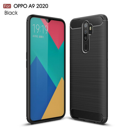 Funda de fibra de carbono cepillada para el Oppo A9 2020