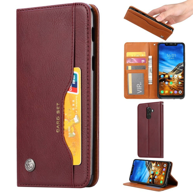 Funda Flip Cover Xiaomi Pocophone F1 Leatherette Card Funda