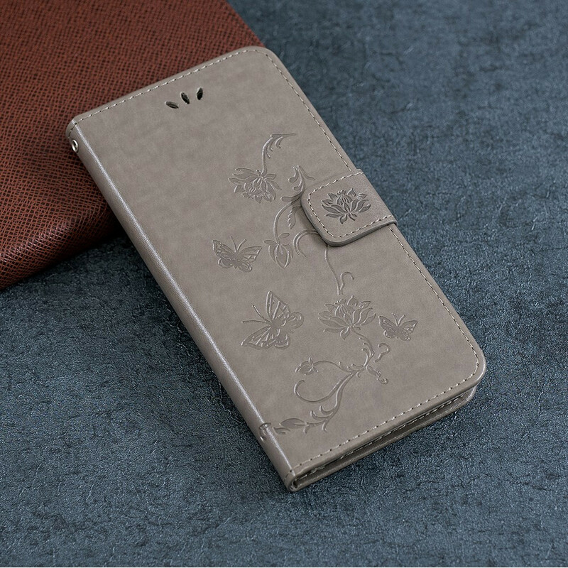 Funda Xiaomi Redmi Note 8 Mariposas y flores asiáticas