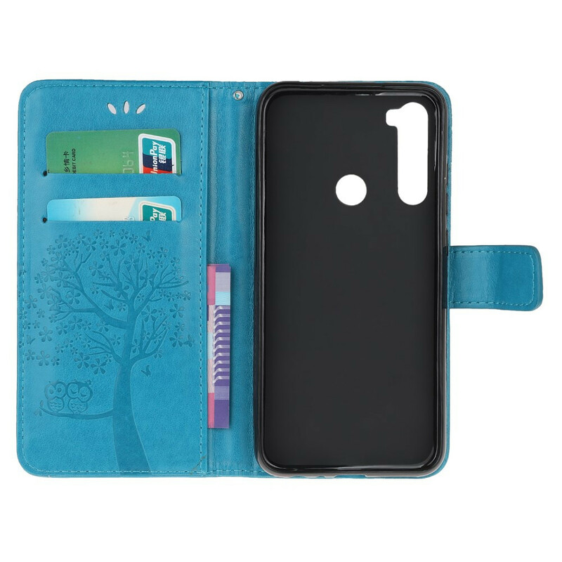 Funda con colgante de árbol y búho para el Xiaomi Redmi Note 8