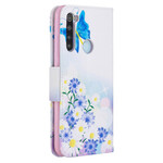 Funda pintada de mariposas y flores para el Xiaomi Redmi Note 8