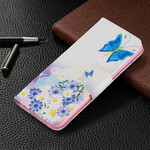 Funda pintada de mariposas y flores para el Xiaomi Redmi Note 8
