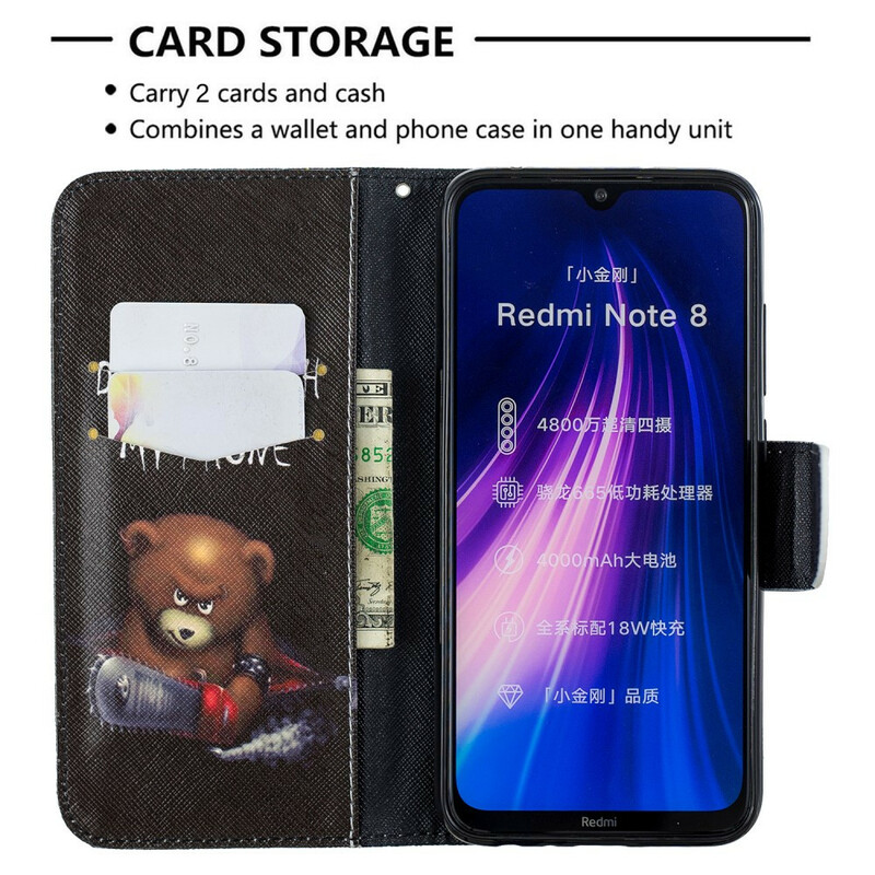 Funda de Oso Peligroso para el Xiaomi Redmi Note 8