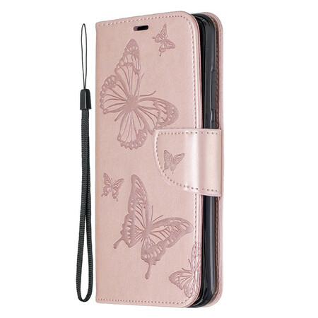 Funda con colgante impresa de mariposa para el Xiaomi Redmi Note 8