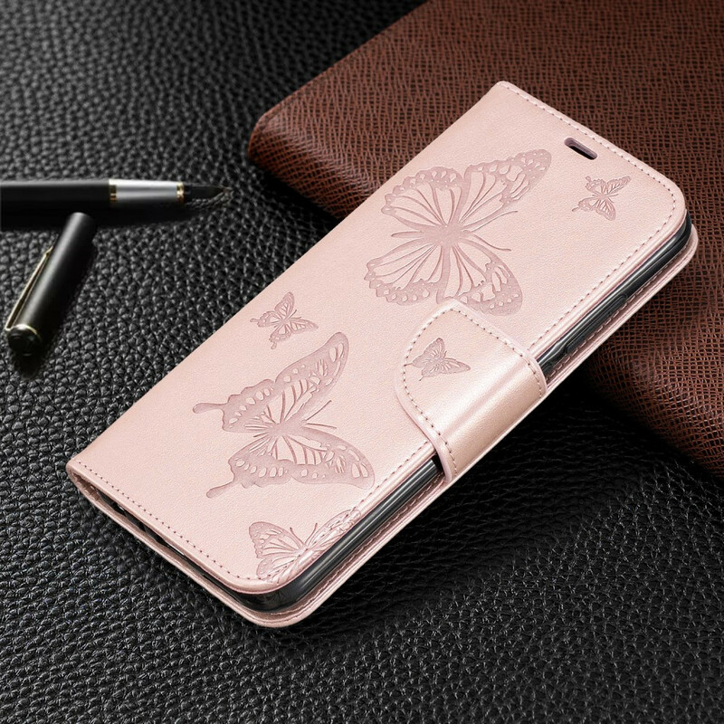Funda con colgante impresa de mariposa para el Xiaomi Redmi Note 8