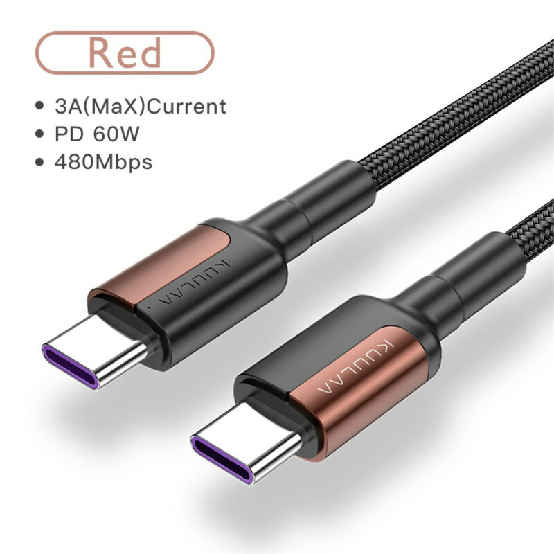 Cable de carga USB-C a USB-C 60W KUULAA