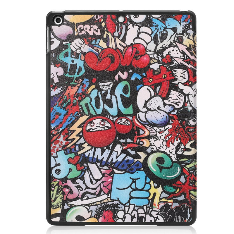 Funda inteligente para iPad 10.2" (2019) Grafiti de cuero artificial divertido