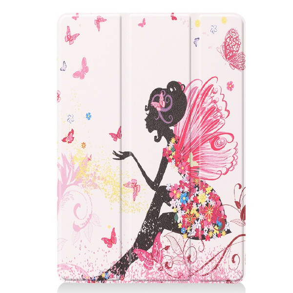 Funda inteligente para iPad 10.2" (2019) Hada floral de piel sintética