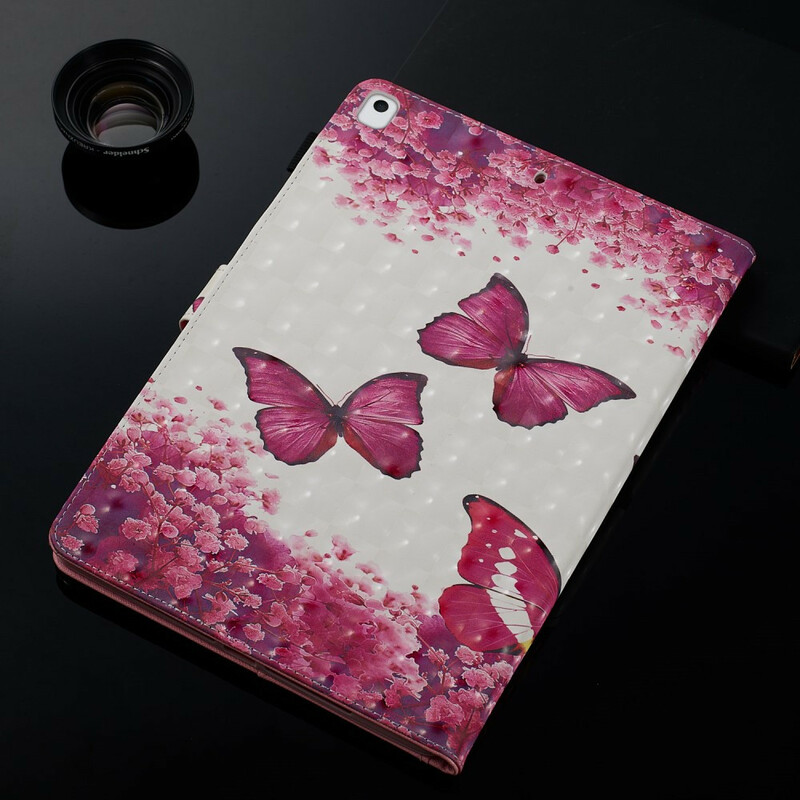 Funda para iPad 10.2" (2019) Mariposas rojas
