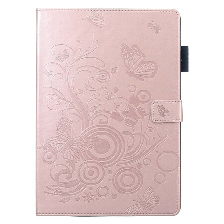 Funda para iPad 10.2" (2019) Mariposas efecto cuero de sobriedad