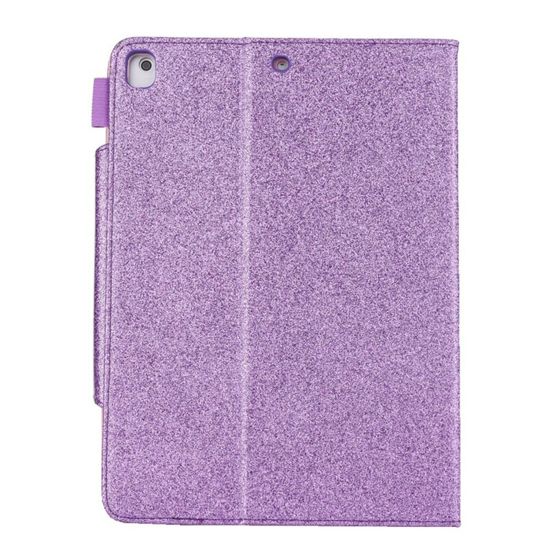 Funda para iPad 10.2" (2019) Cierre de plata con purpurina