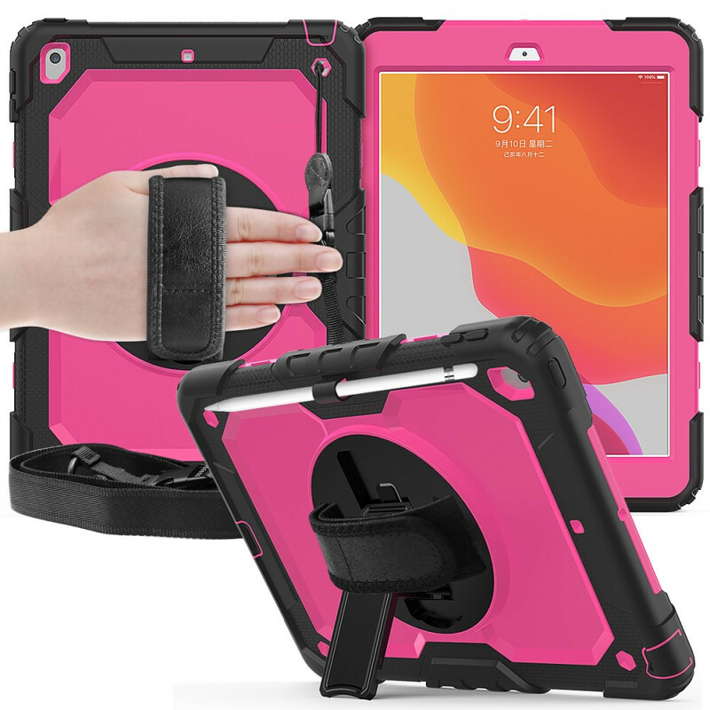 Funda para iPad 10.2" (2019) Estuche ultra resistente con colgante y bandolera