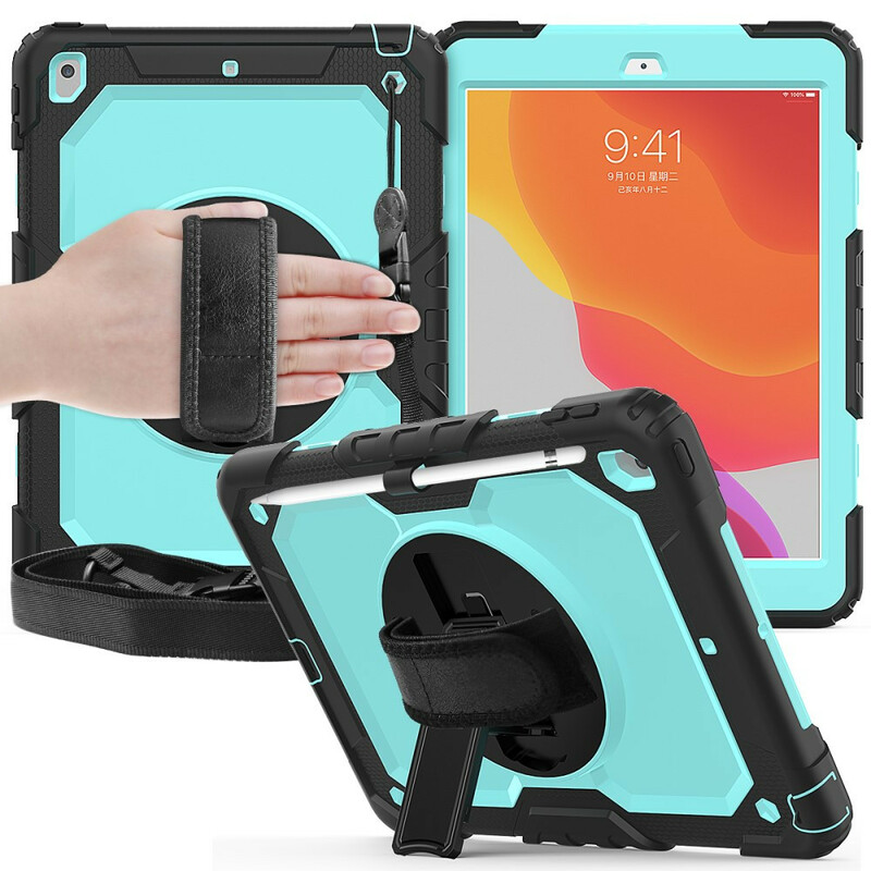 Funda para iPad 10.2" (2019) Estuche ultra resistente con colgante y bandolera