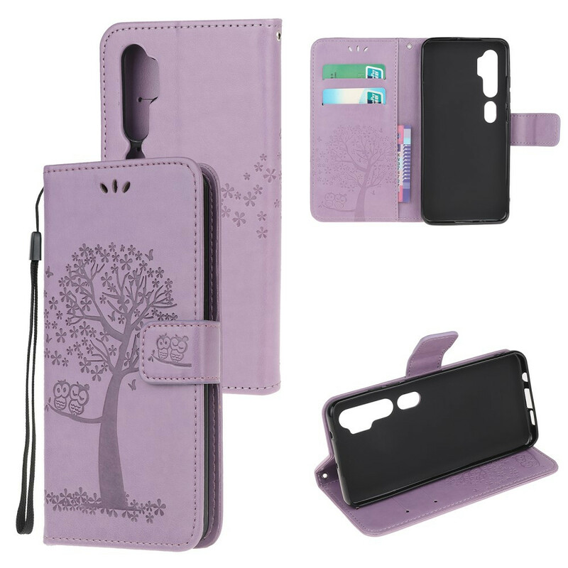 Funda con colgante para el árbol y el búho del Xiaomi Mi Note 10