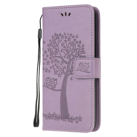 Funda con colgante para el árbol y el búho del Xiaomi Mi Note 10