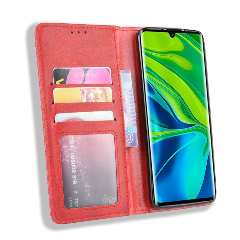 Flip Cover Xiaomi Mi Note 10 Vintage Leather Effect Stylish